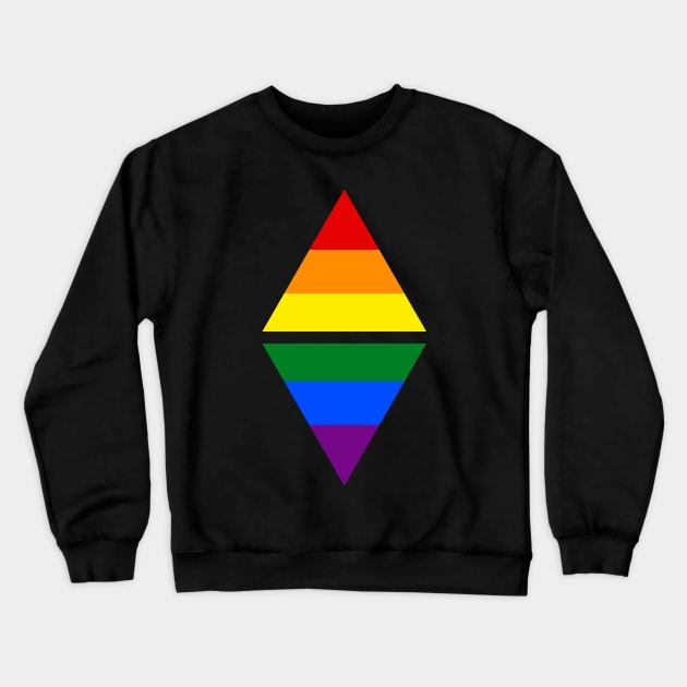 #nerfingwithpride Auxiliary Logo - LGBTQIA+ Pride Flag Crewneck Sweatshirt by hollowaydesigns